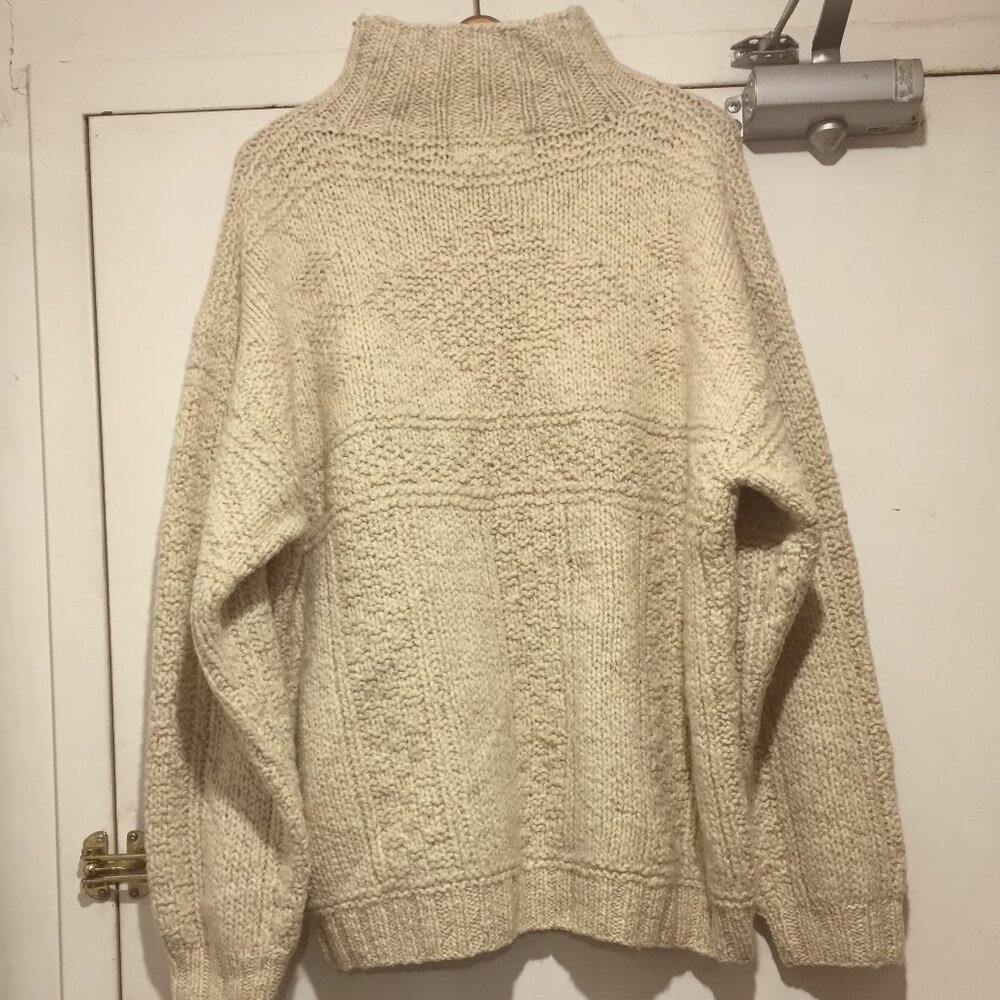 VINTAGE NORTH COUNTRY KNIT TURTLENECK WOOL SWEATERS SIZE XL
